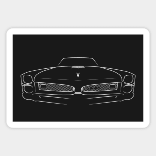 1967 Pontiac GTO - front stencil, white Magnet